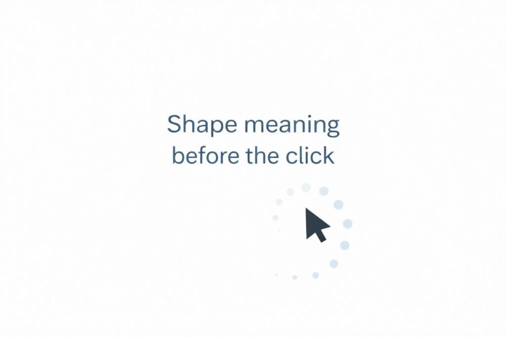 Poster text: Shape meaning before the click.